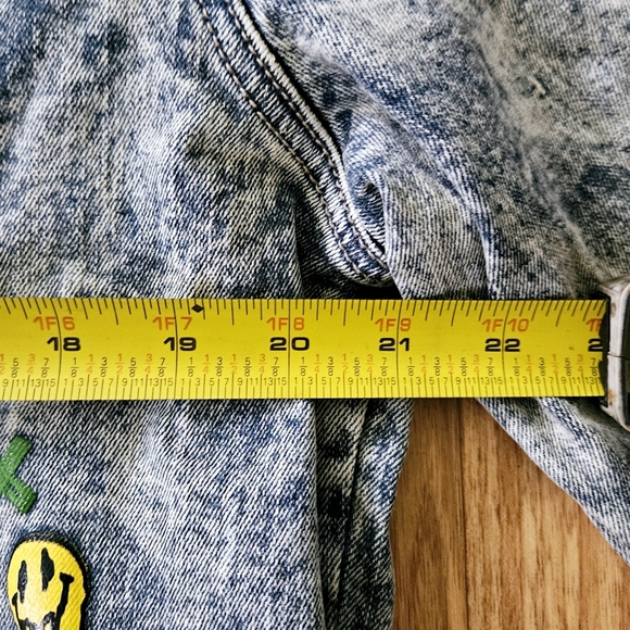 Smoke Rise Dnm Co. Adult Size M Distressed Painted Graffiti Denim Jean Jacket - Picture 14 of 14